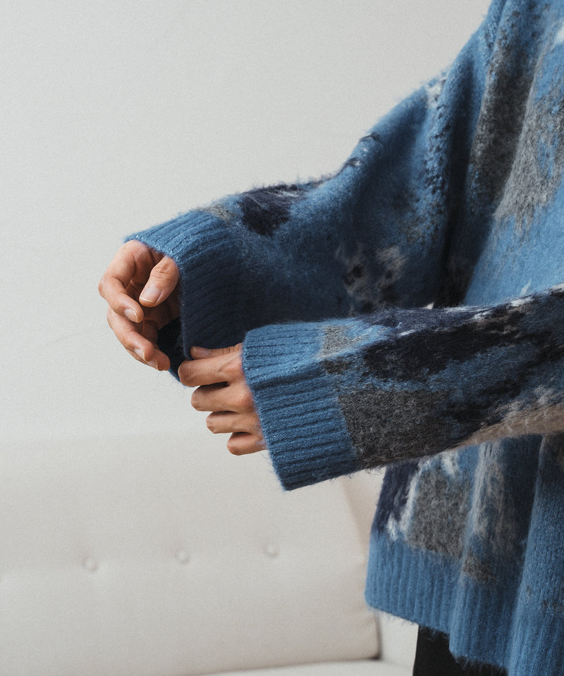 【New】ABSTRACT SHAGGY KNIT/アブストラクトシャギーニット