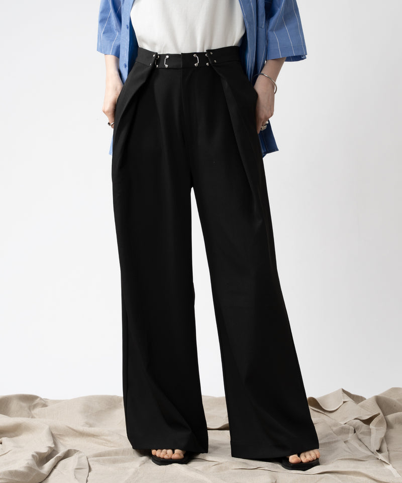 WAIST HOOK WIDE PANTS / ウエストホックワイドパンツ