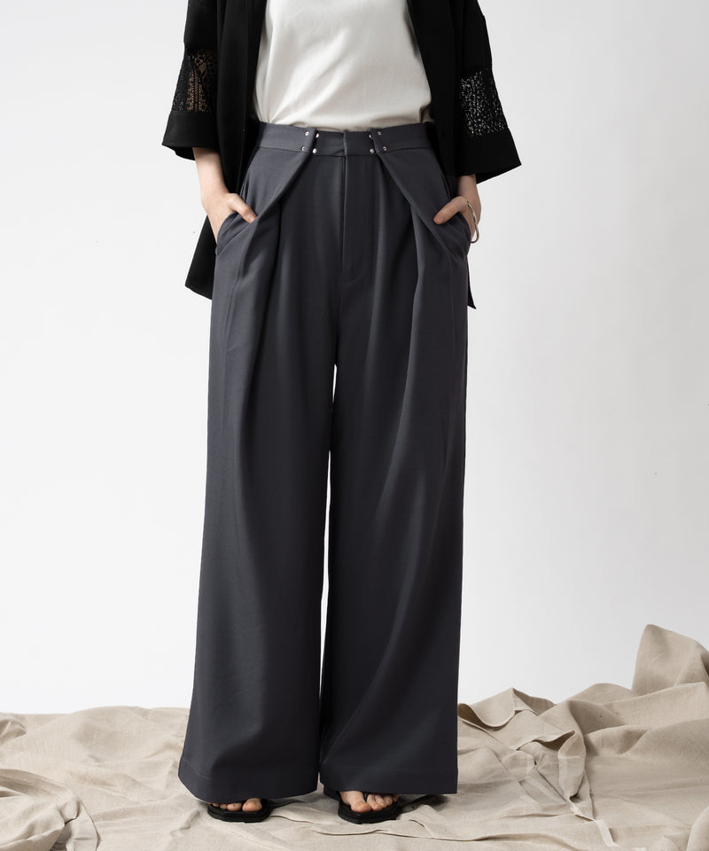 WAIST HOOK WIDE PANTS / ウエストホックワイドパンツ