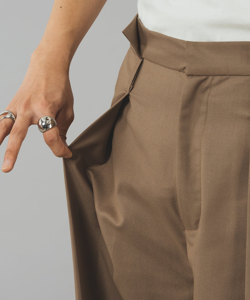 HIGH WAIST TUCK WIDE PANTS /ハイウエストタックワイドパンツ