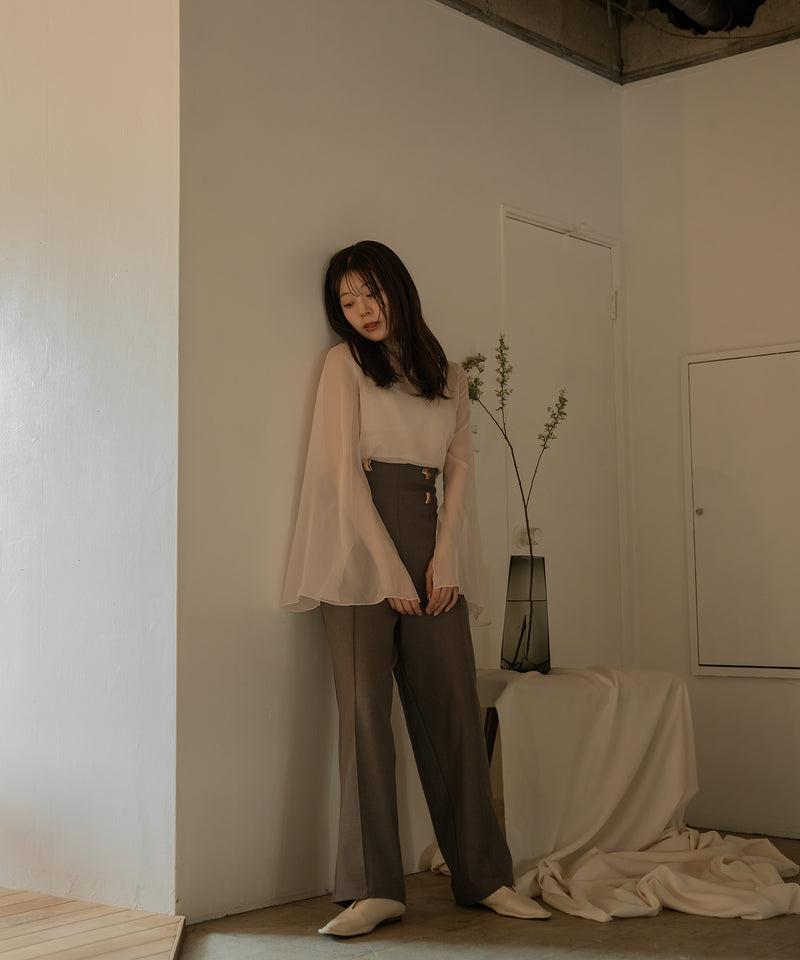 sheer flare blouse / シアーフレアブラウス