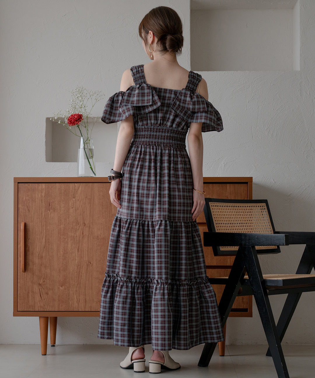 2way sleeve tiered onepiece / 2wayスリーブティアードワンピース