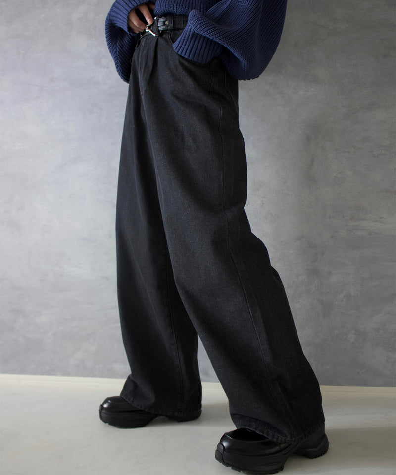 【favclo. Special price】tuck baggy vintage denim pants / タックバギー ヴィンテージデニムパンツ