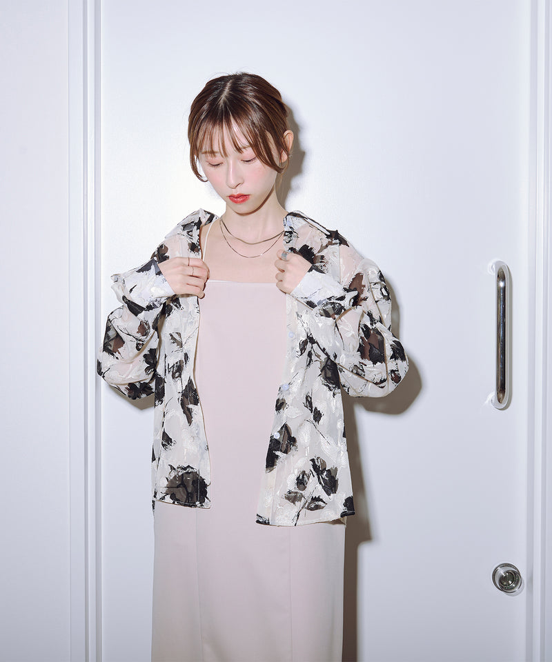 【favclo. Special price】flower sheer shirt / フラワーシアーシャツ