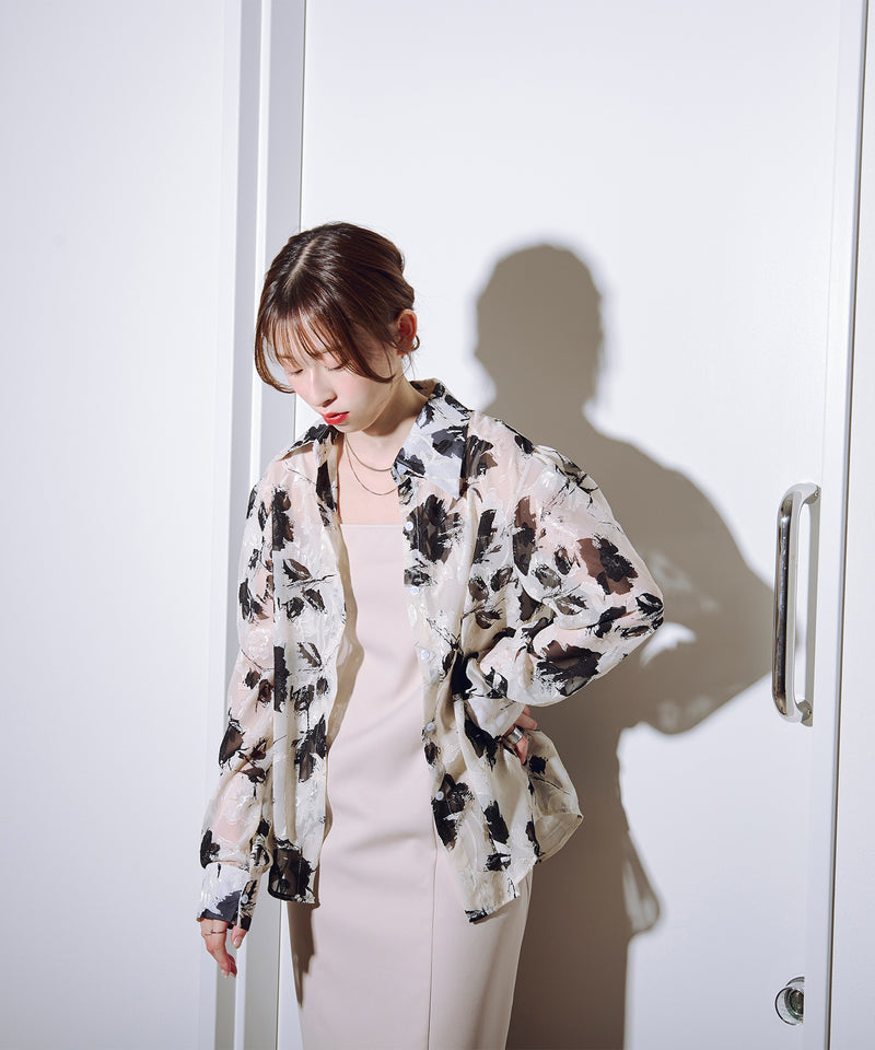 【favclo. Special price】flower sheer shirt / フラワーシアーシャツ