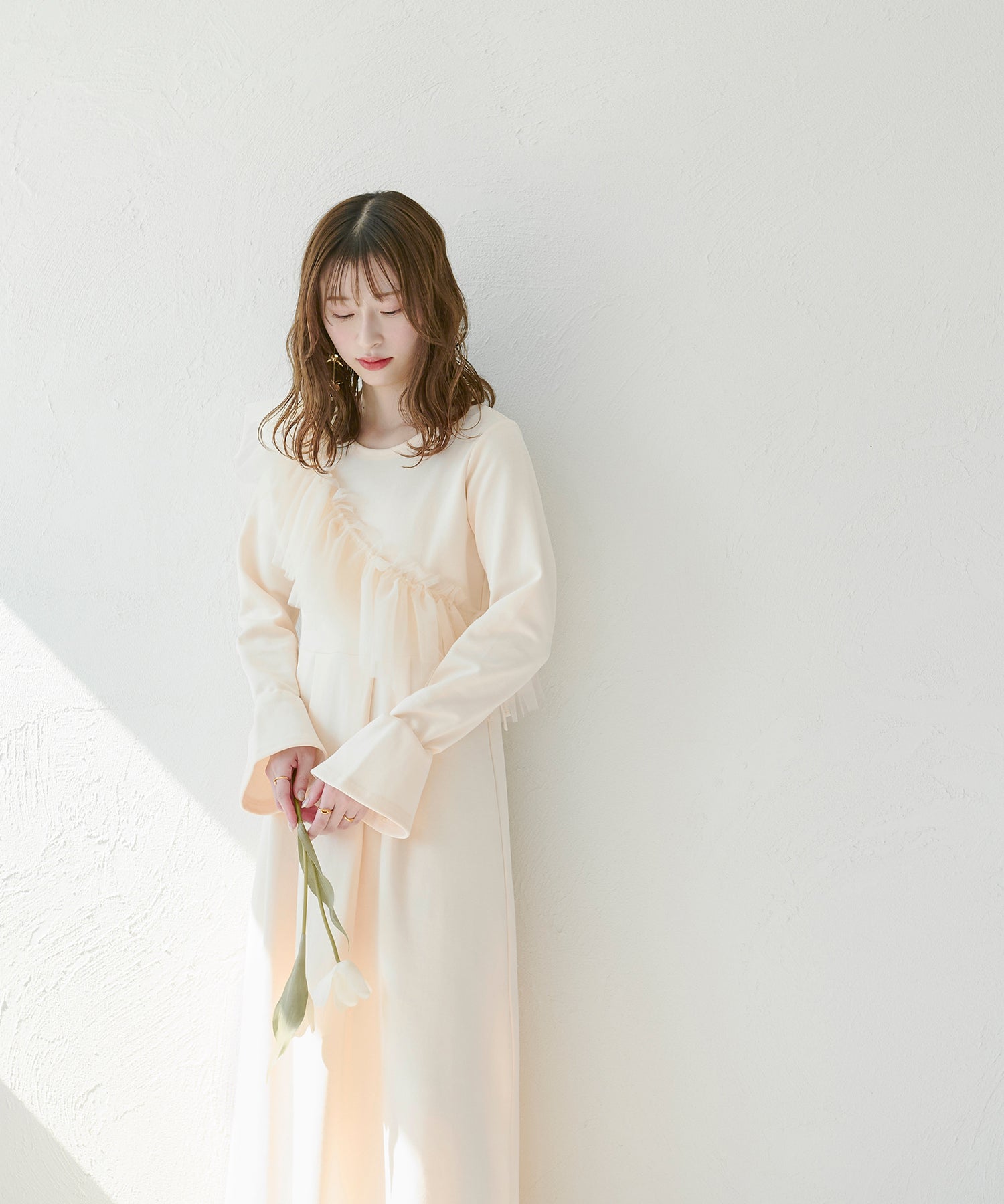 【favclo. Special price】tulle frill onepiece / チュールフリル付きワンピース