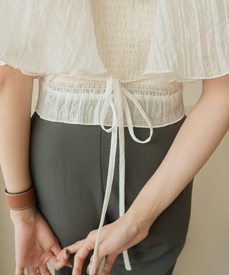frill short blouse / フリルショートブラウス