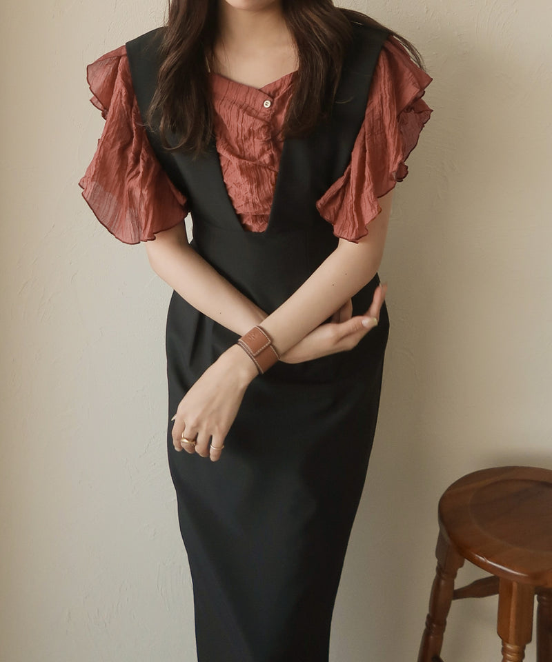 frill short blouse / フリルショートブラウス