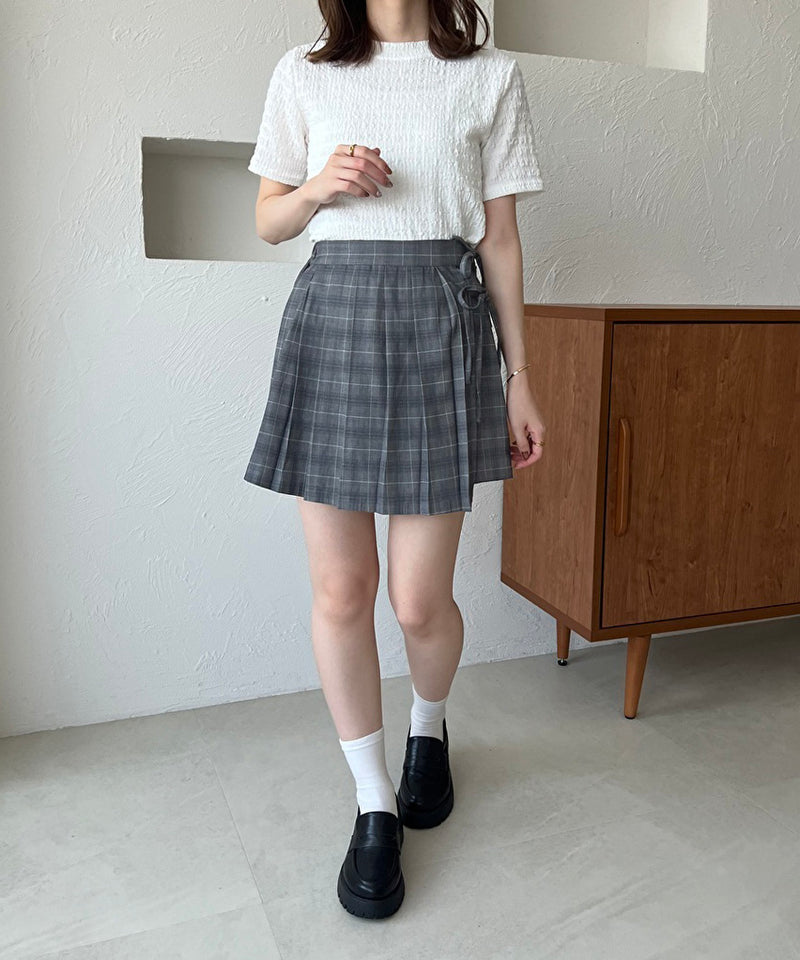 PLEATS WRAP SKIRT/プリーツラップスカート