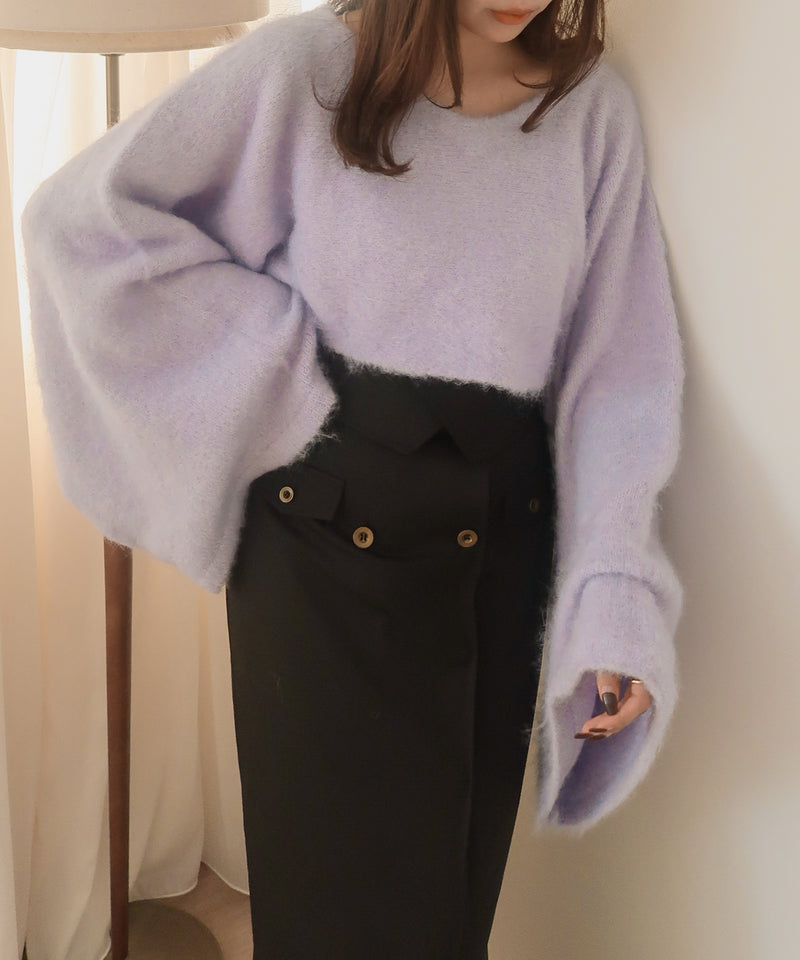 mideal ミックスカラーフレアニットmix color flare knit - amsfilling.com