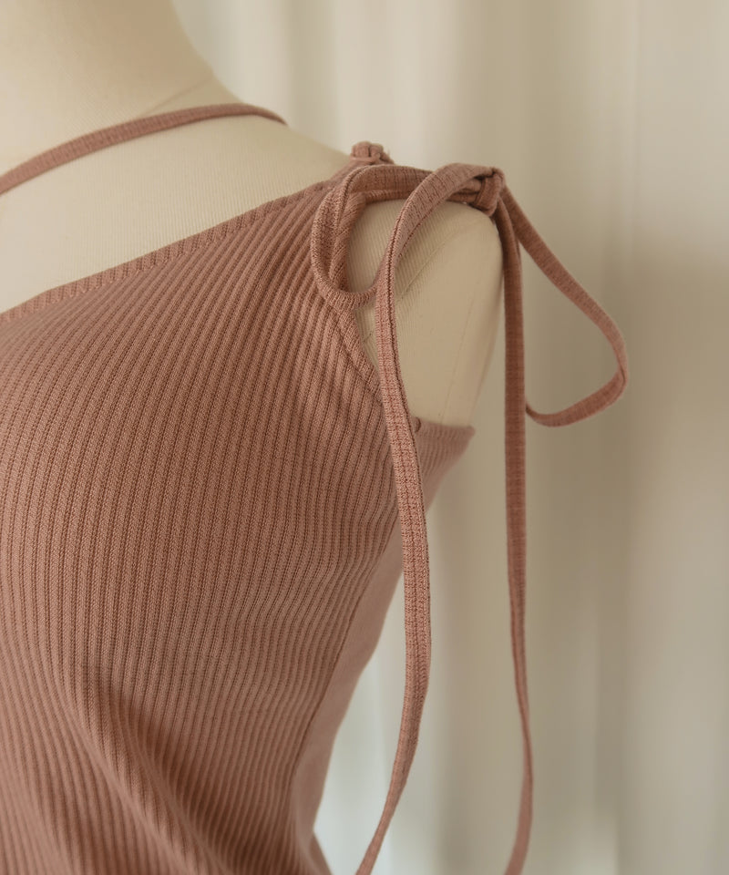 cross design rib camisole / クロスデザインリブキャミソール