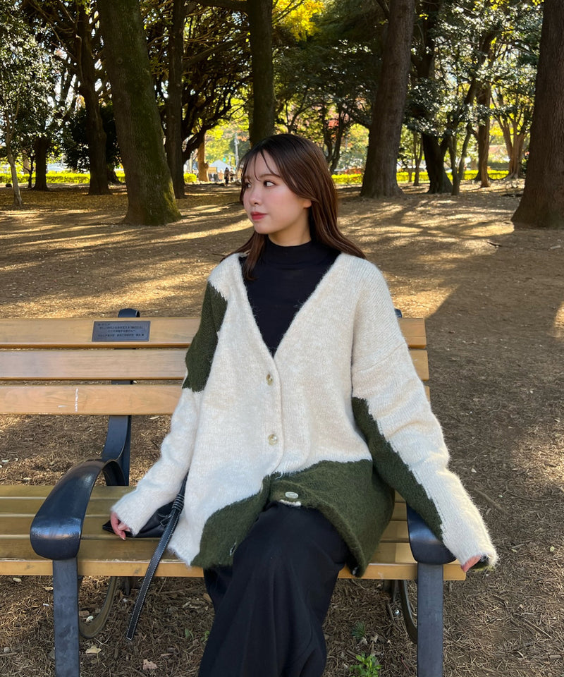 favclo.|ファブクロ【by mai】nuance over size knit cardigan