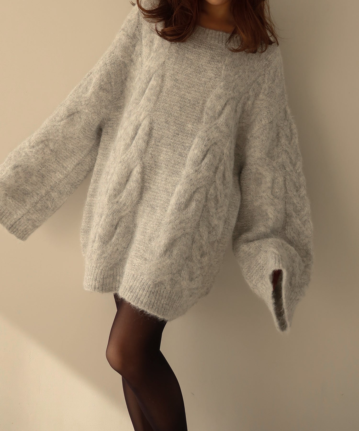 volume cable knit / ボリュームケーブルニット