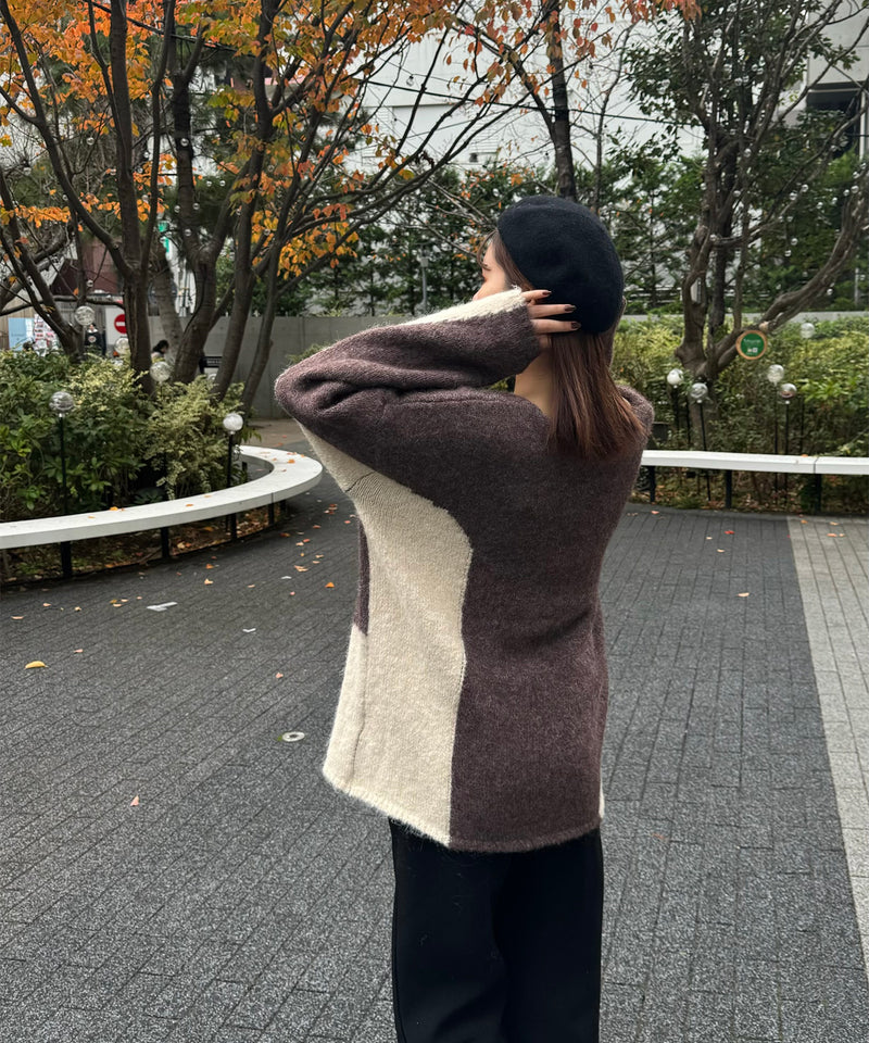 favclo.|ファブクロ【by mai】nuance over size knit cardigan 