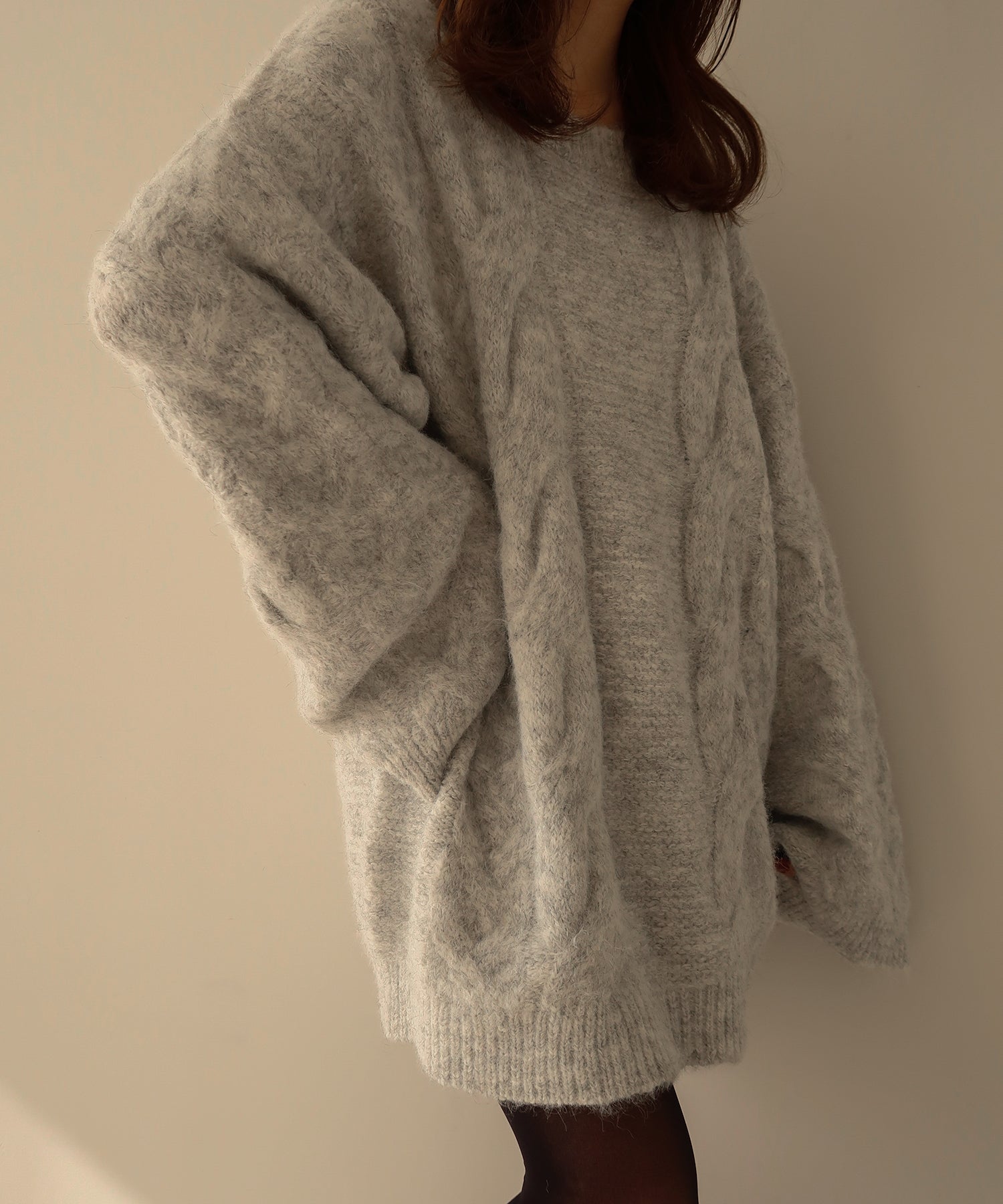 volume cable knit / ボリュームケーブルニット