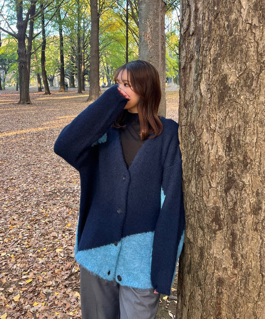 favclo.|ファブクロ【by mai】nuance over size knit cardigan 