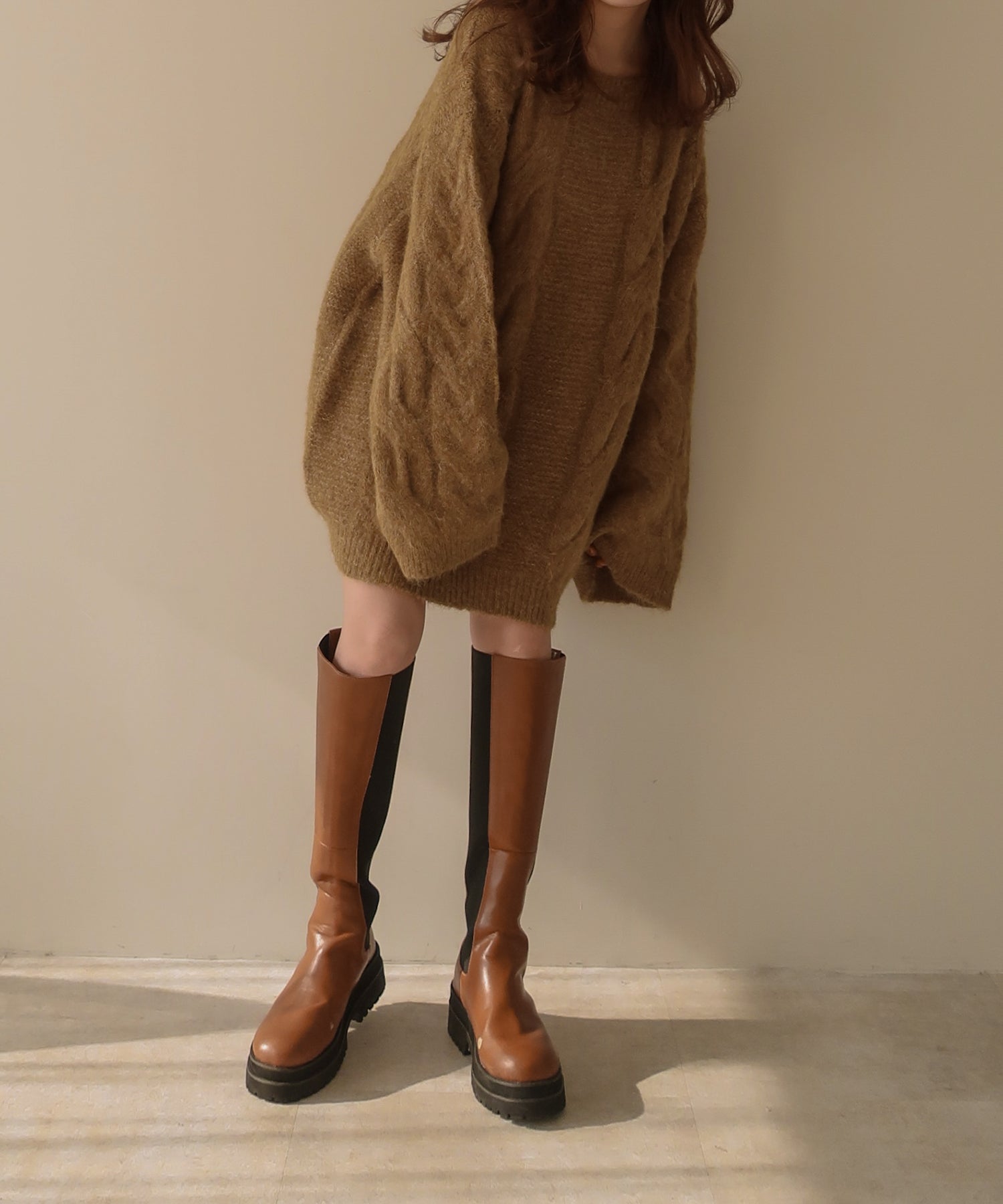 volume cable knit / ボリュームケーブルニット