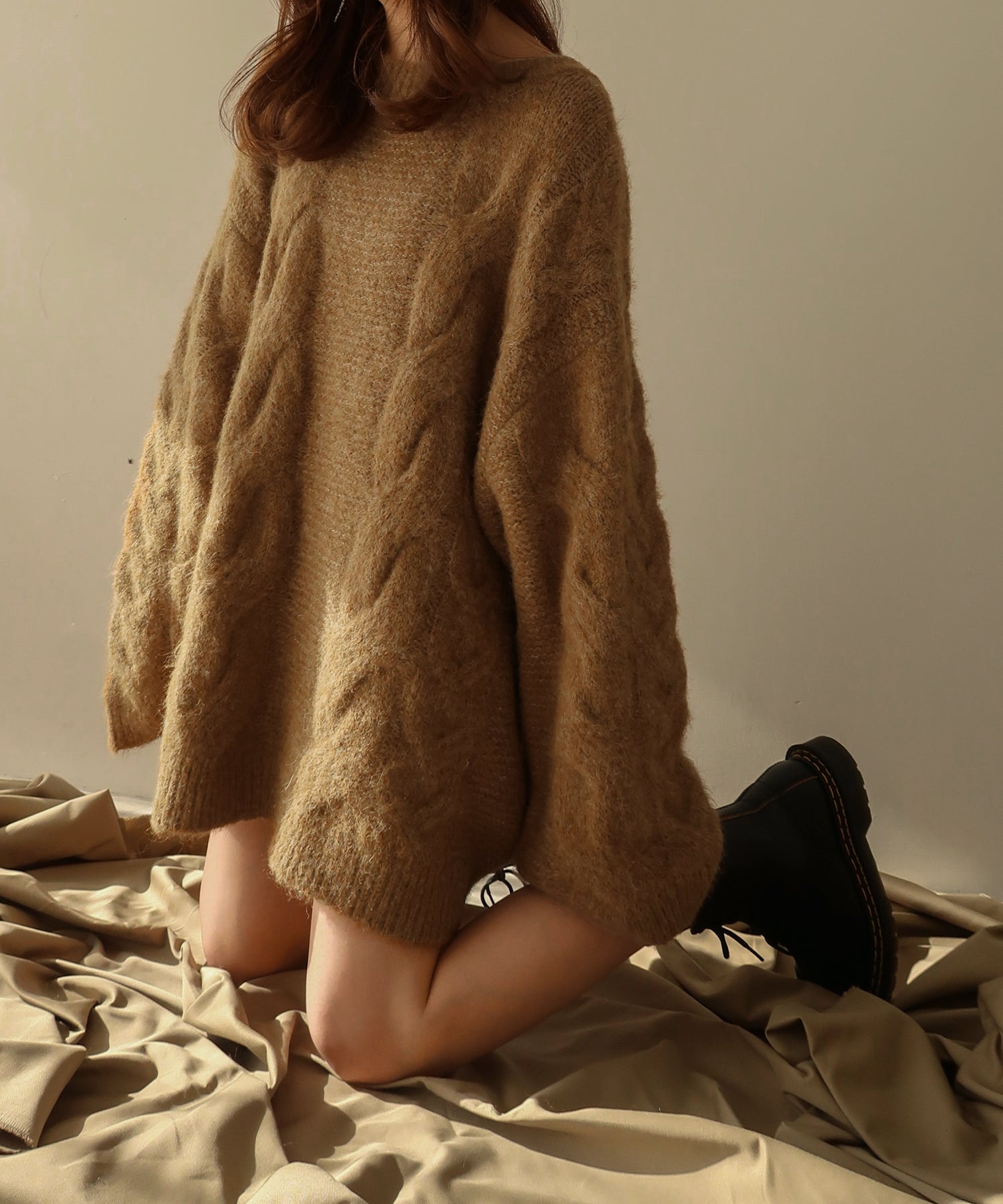 volume cable knit / ボリュームケーブルニット