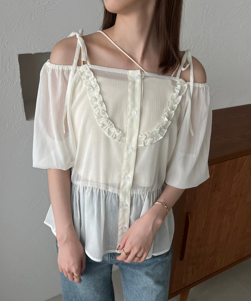 2WAY OFF SHOULDER BLOUSE / 2WAY オフショルシアーブラウス