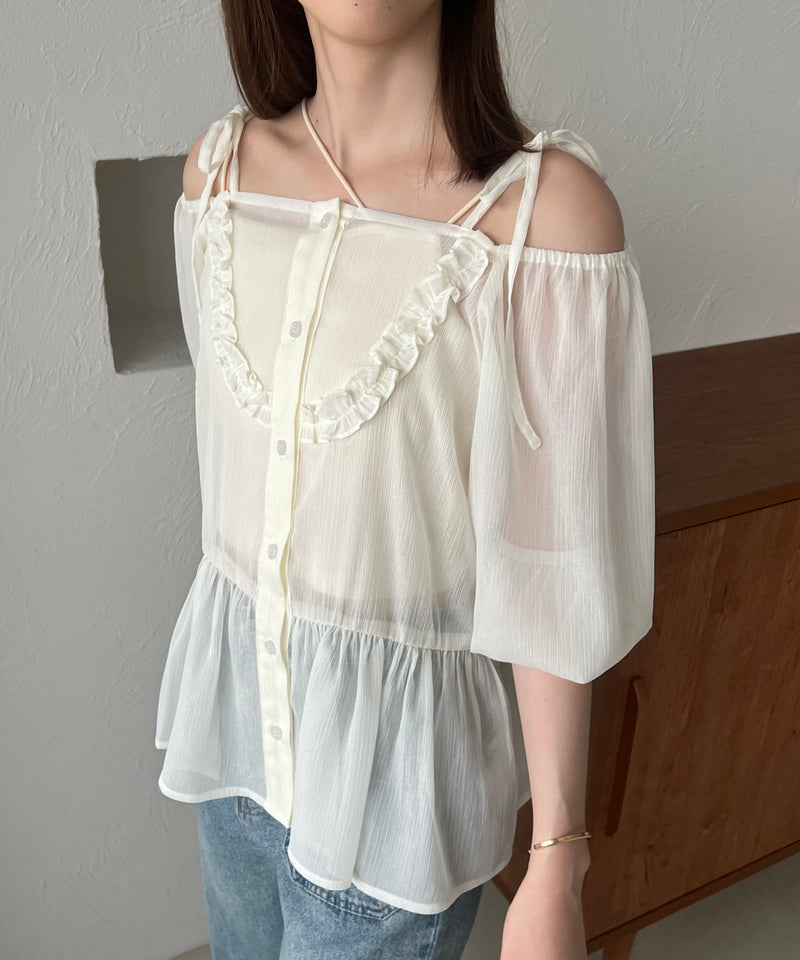 2WAY OFF SHOULDER BLOUSE / 2WAY オフショルシアーブラウス