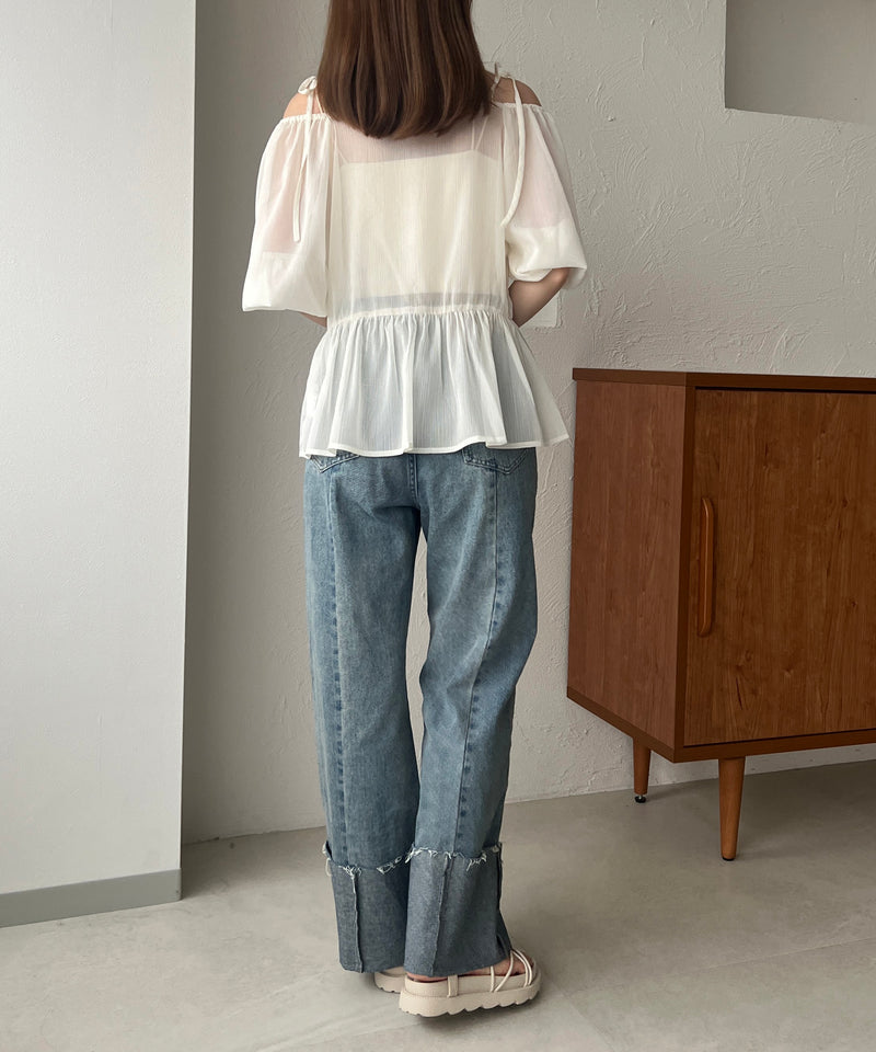 2WAY OFF SHOULDER BLOUSE / 2WAY オフショルシアーブラウス