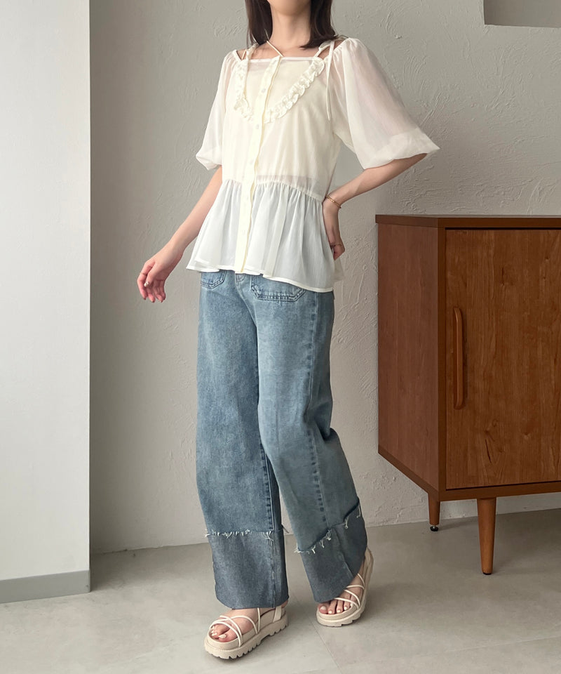 2WAY OFF SHOULDER BLOUSE / 2WAY オフショルシアーブラウス