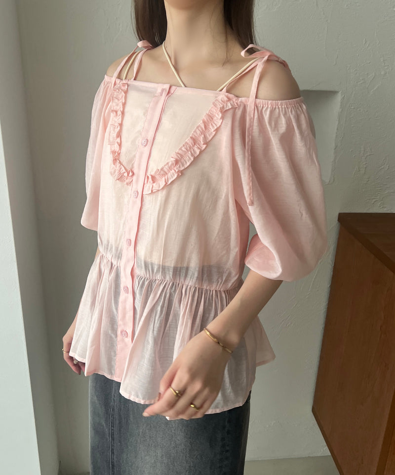 2WAY OFF SHOULDER BLOUSE / 2WAY オフショルシアーブラウス