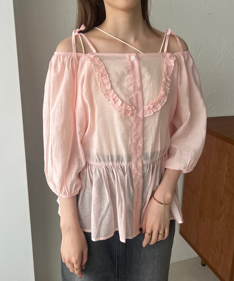 2WAY OFF SHOULDER BLOUSE / 2WAY オフショルシアーブラウス