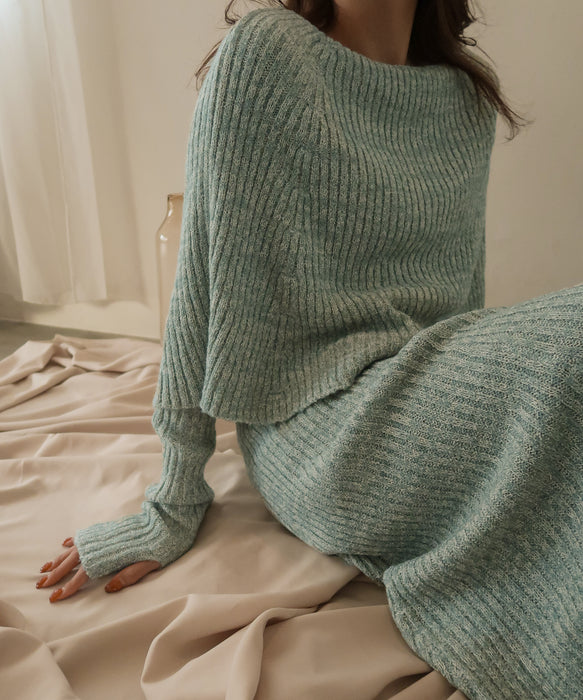 sihouette knit set up / シルエットニットワンピース
