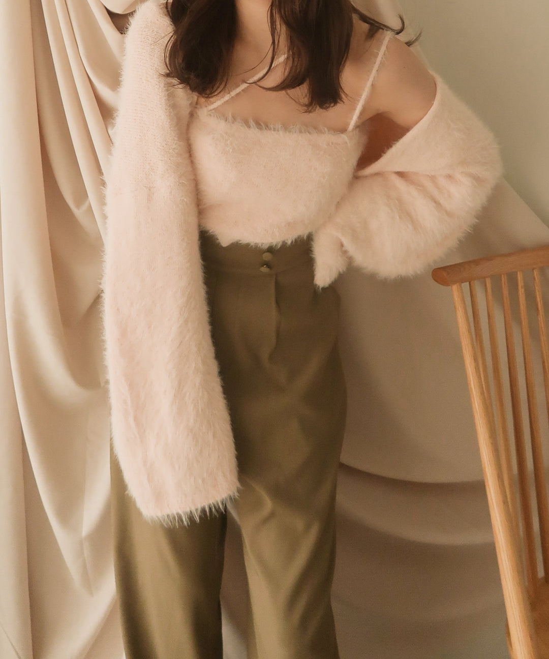 shaggy knit ensemble / シャギーニットアンサンブル – favclo.