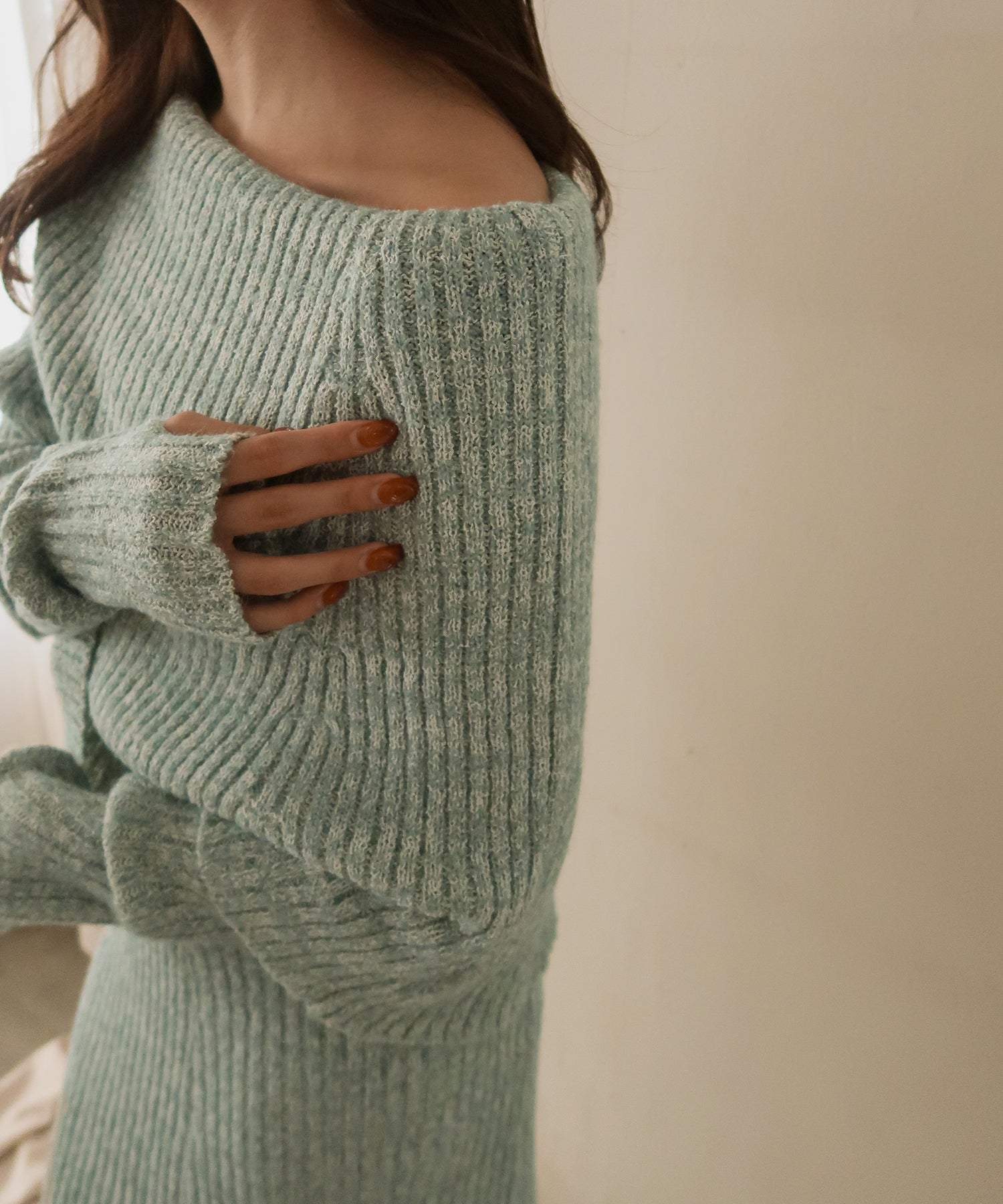 sihouette knit set up / シルエットニットワンピース