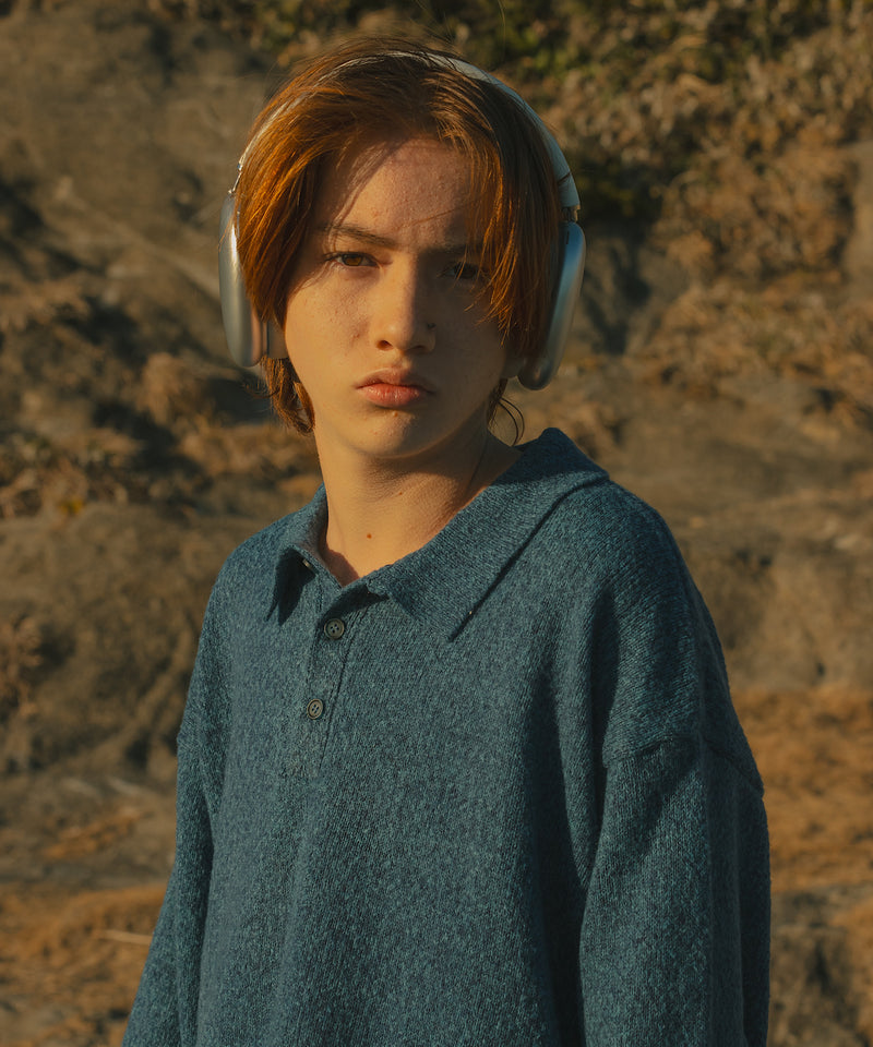 【WETTEMPT｜ウィテンプト】MERANGE KNIT POLO / メランジニットポロ