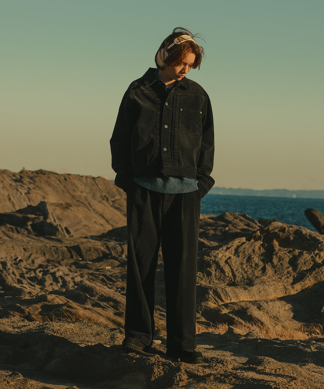 WETTEMPT｜ウィテンプト】BLEACHED CORDUROY SLACKS / ブリーチ