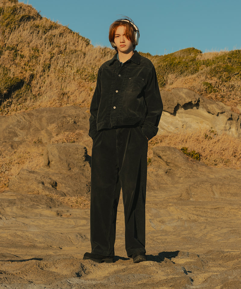 【WETTEMPT｜ウィテンプト】BLEACHED CORDUROY SLACKS / ブリーチコーデュロイスラックス