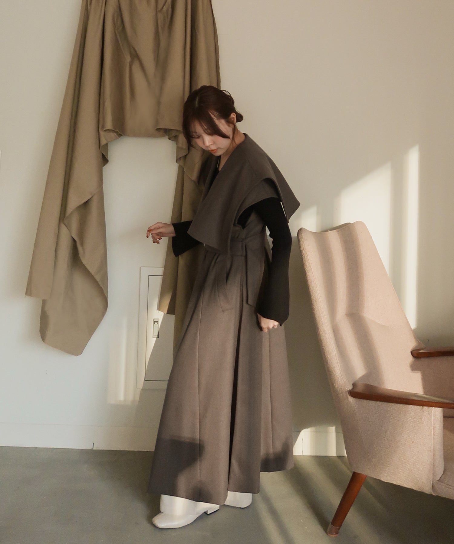 long gilet onepiece / ロングジレワンピース – favclo.