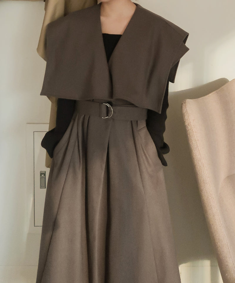 long gilet onepiece / ロングジレワンピース