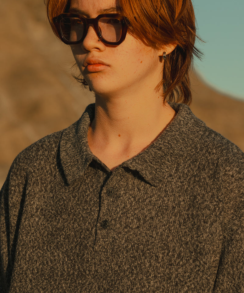 【WETTEMPT｜ウィテンプト】MERANGE KNIT POLO / メランジニットポロ