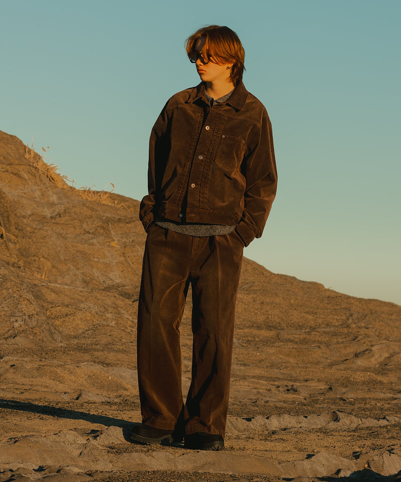 【WETTEMPT｜ウィテンプト】BLEACHED CORDUROY SLACKS / ブリーチコーデュロイスラックス