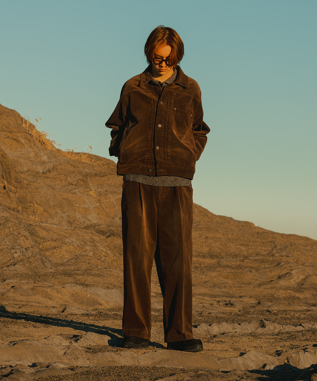 WETTEMPT｜ウィテンプト】BLEACHED CORDUROY SLACKS / ブリーチ