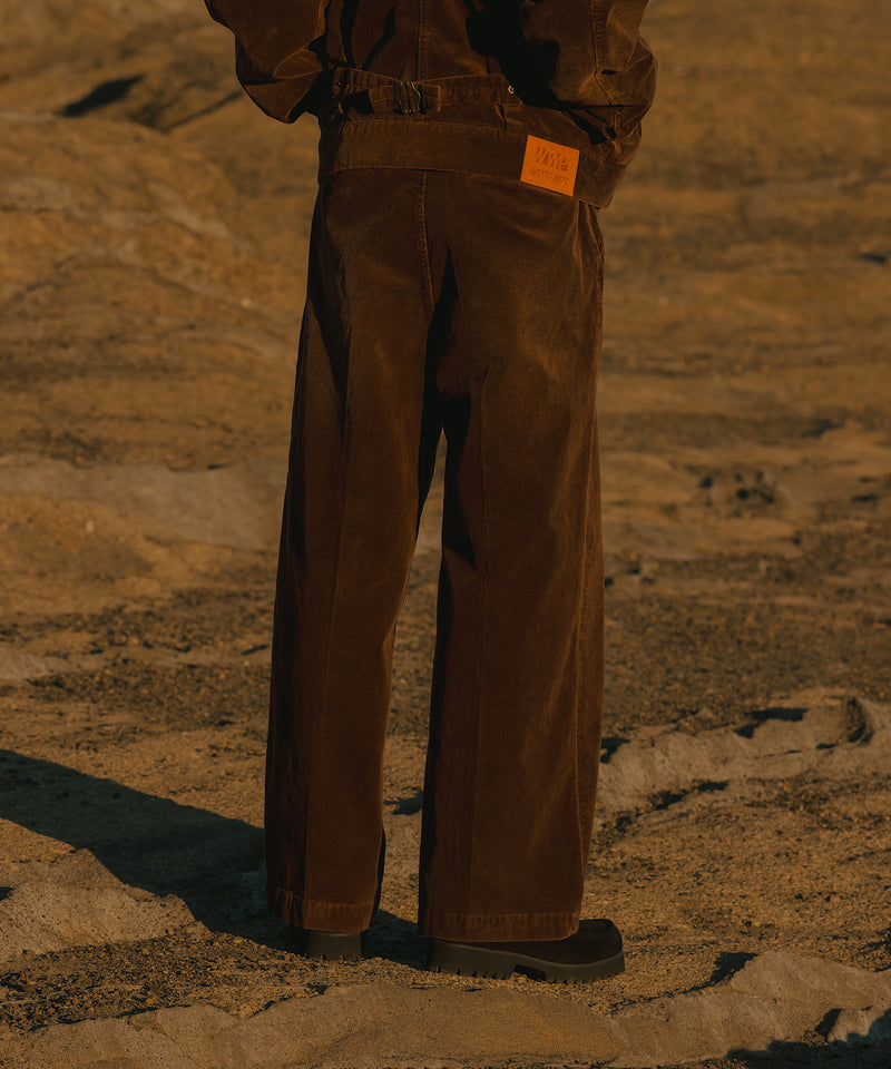 【WETTEMPT｜ウィテンプト】BLEACHED CORDUROY SLACKS / ブリーチコーデュロイスラックス