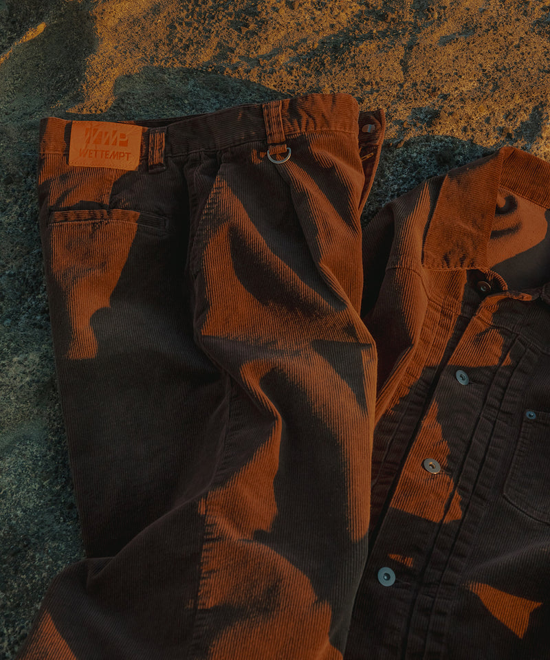 【WETTEMPT｜ウィテンプト】BLEACHED CORDUROY SLACKS / ブリーチコーデュロイスラックス