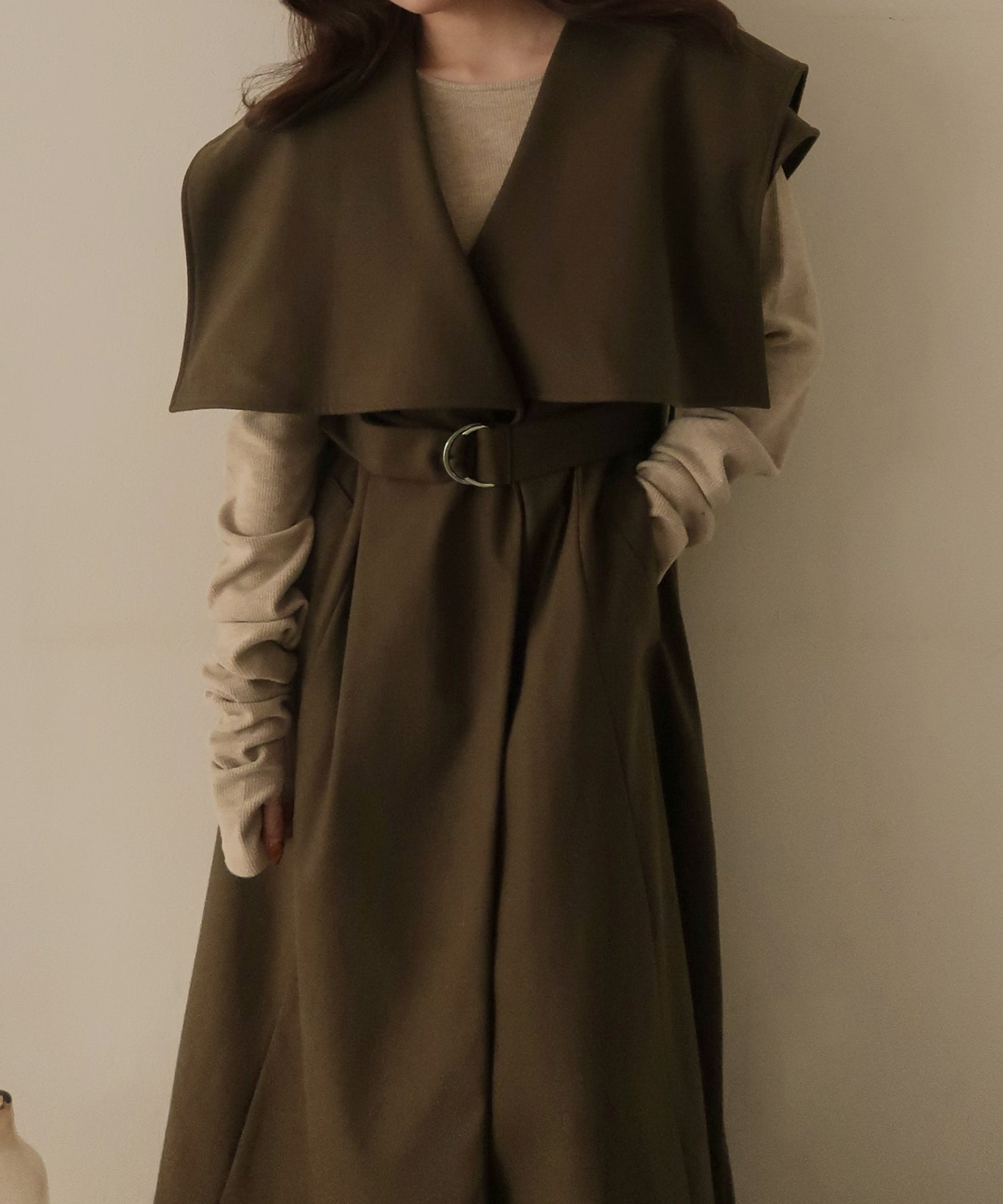 long gilet onepiece / ロングジレワンピース　mideal