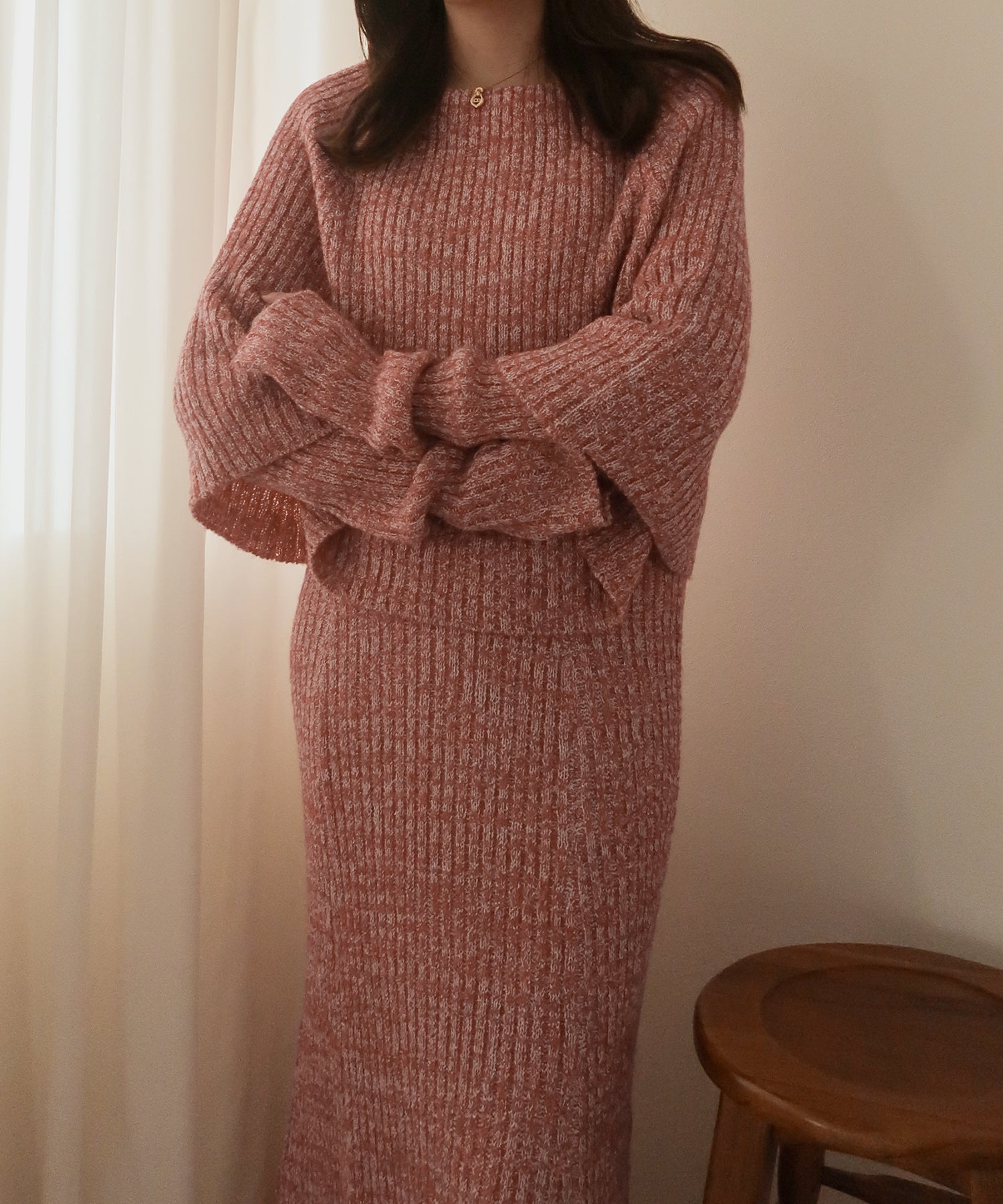 sihouette knit set up / シルエットニットワンピース