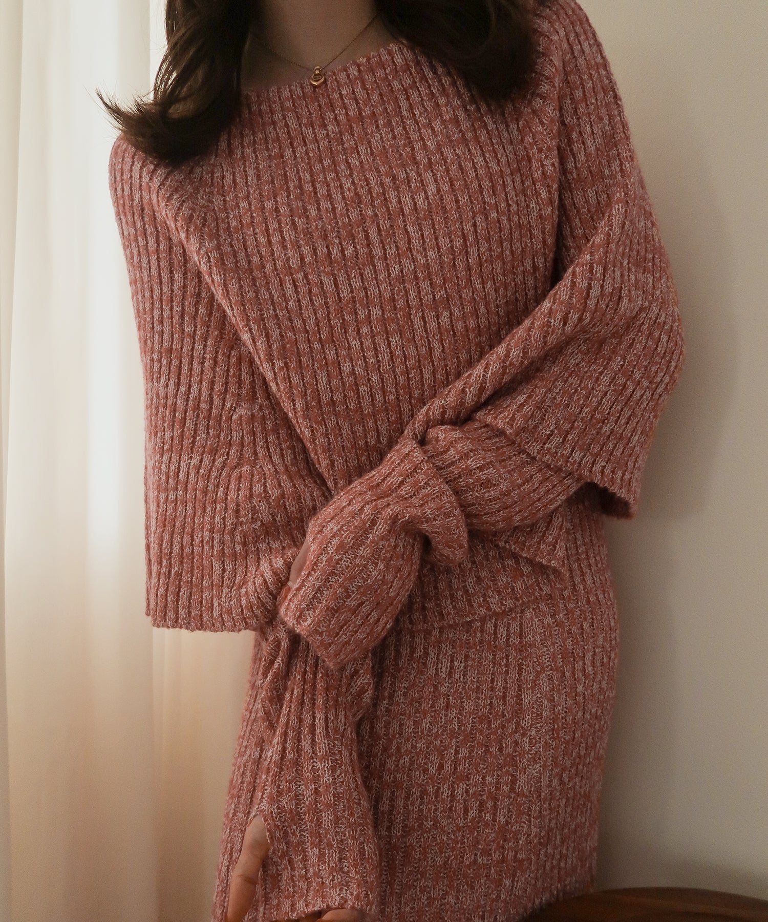 sihouette knit set up / シルエットニットワンピース