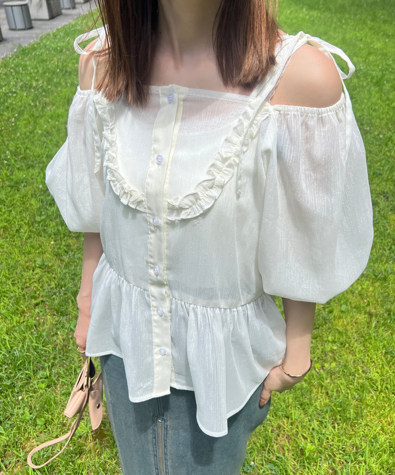 2WAY OFF SHOULDER BLOUSE / 2WAY オフショルシアーブラウス