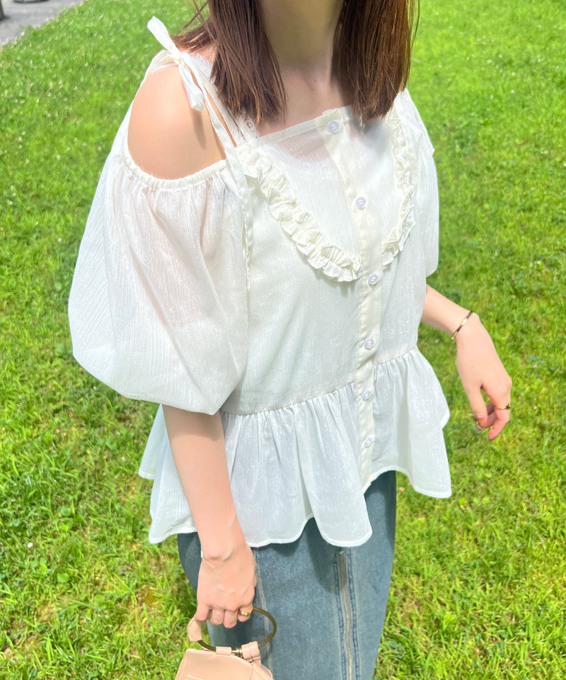 2WAY OFF SHOULDER BLOUSE / 2WAY オフショルシアーブラウス