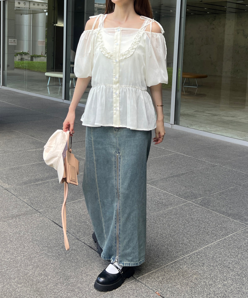 2WAY OFF SHOULDER BLOUSE / 2WAY オフショルシアーブラウス