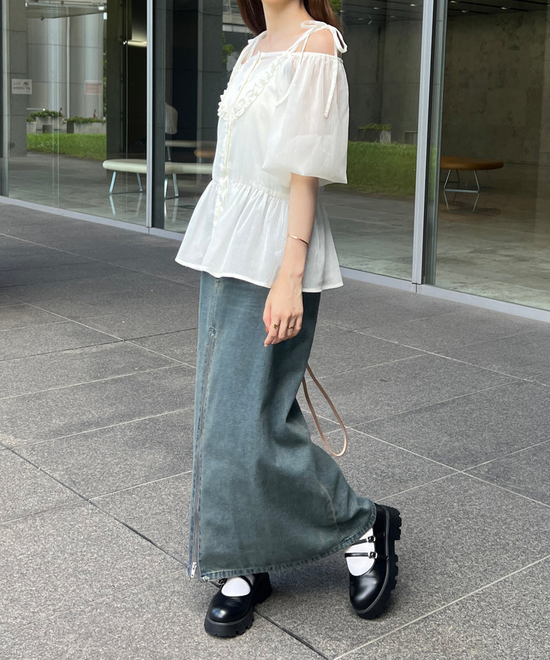 2WAY OFF SHOULDER BLOUSE / 2WAY オフショルシアーブラウス