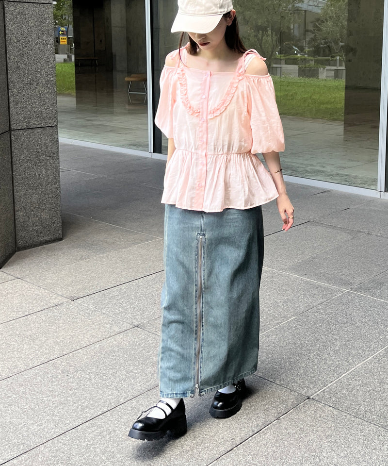 2WAY OFF SHOULDER BLOUSE / 2WAY オフショルシアーブラウス