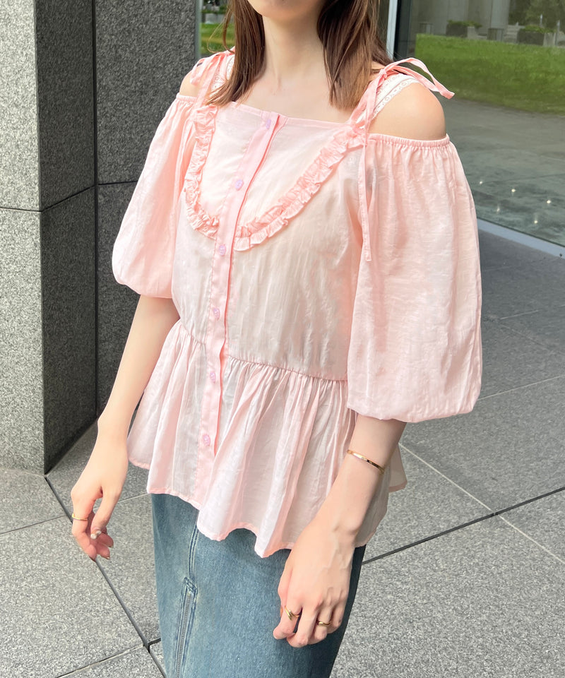 2WAY OFF SHOULDER BLOUSE / 2WAY オフショルシアーブラウス